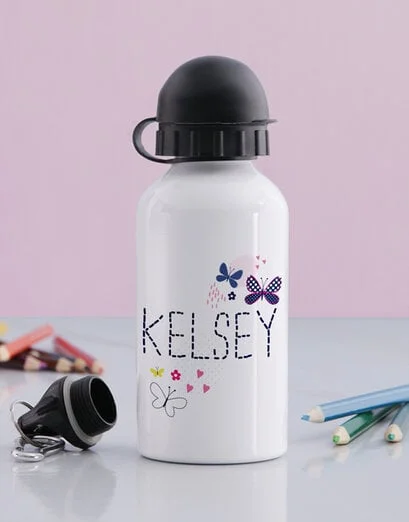 Personalised Butterfly Girls Bottle - Product image