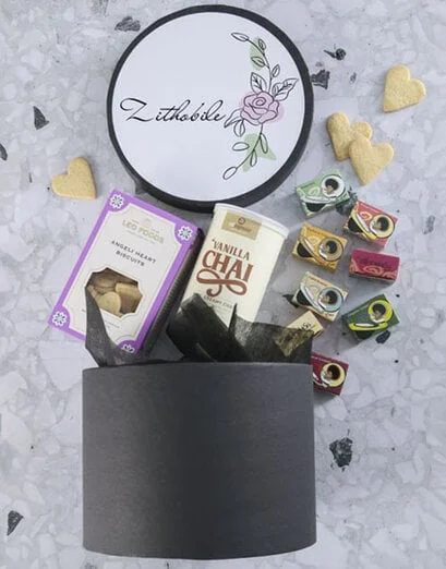 Personalised Chai And Snacks Hat Box - Product image