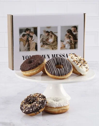 Personalised Choc And Vanilla Doughnut Box - Product image