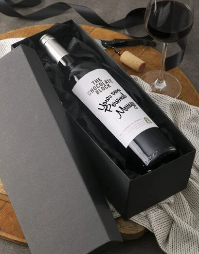 Personalised Chocolate Block Wine Gift - Product image