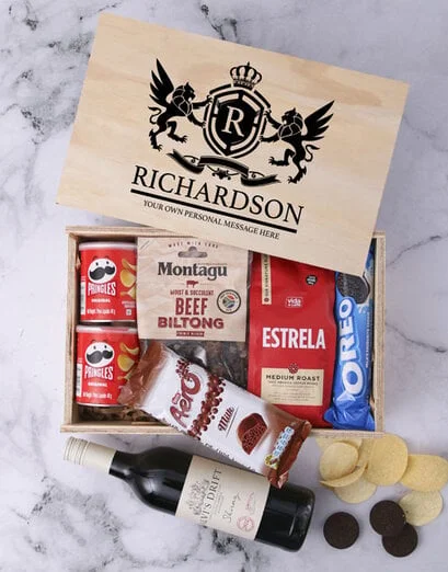 Personalised Coat of Arms Man Crate - Product image