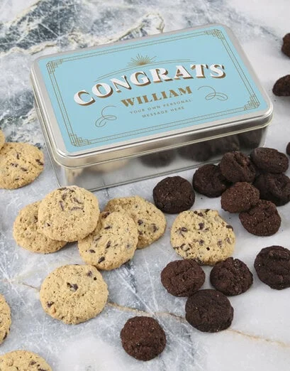 Personalised Congrats Choc Chip Tin - Product image
