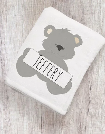 Personalised Cuddly Teddy Baby Blanket - Product image