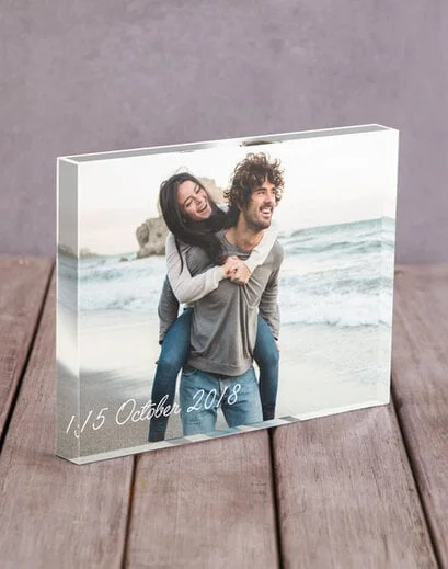 Personalised Date Acrylic Block - Product image