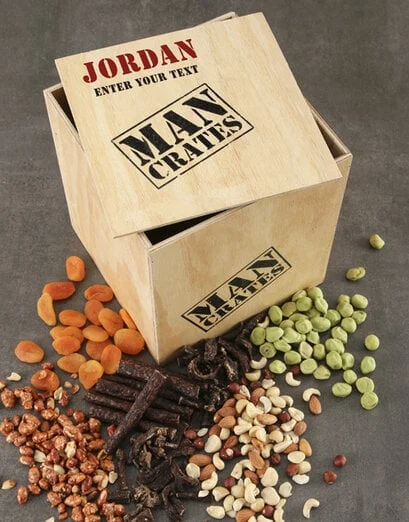 Personalised Drink and Snack Man Crate - Product image