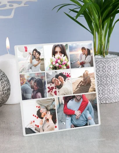 Personalised Eight Photo Glass Tile - Product image