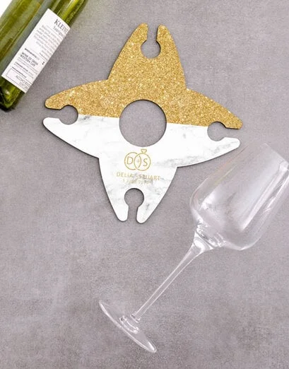Personalised Elegant Wine Glass And Bottle Holder - Product image