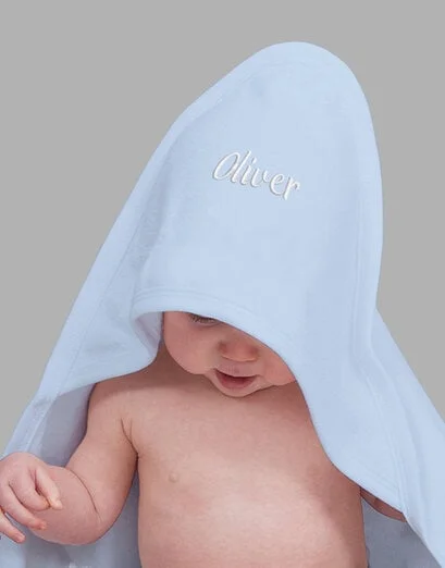 Personalised Embroidered Blue Towel Gift