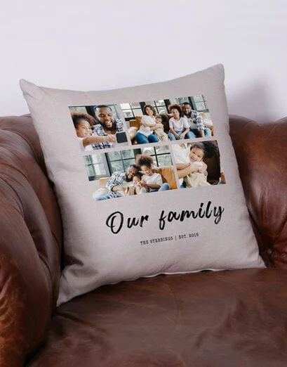 Personalised Family Collage Cushion - Product image