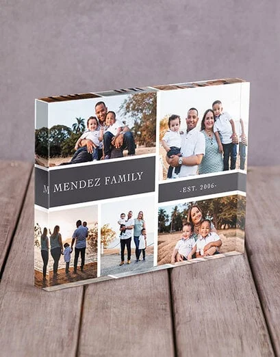 Personalised Family Multi Acrylic Block - Product image