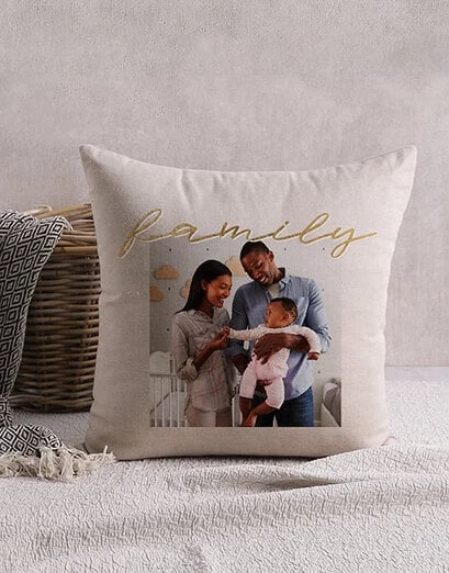 Personalised Family Photo Scatter Cushion - Product image