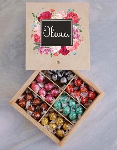 Personalised Floral Box Of Chocs - Product image