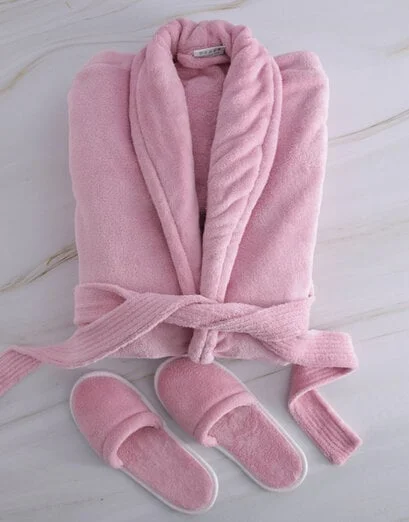 Personalised Floral Fleece Gown And Slipper Set - Product image