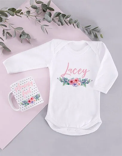 Personalised Floral Mommy and Baby Gift - Product image