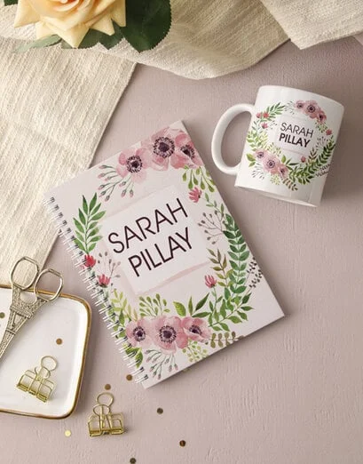 Personalised Floral Wonder Notebook - Product image