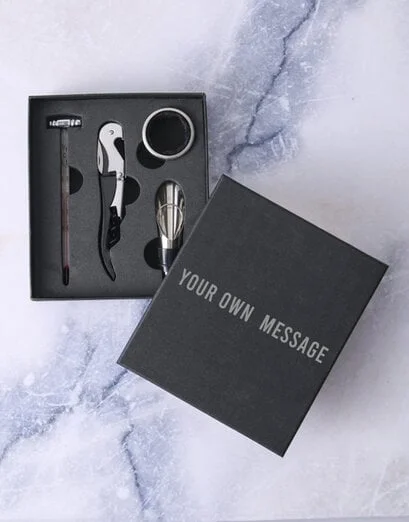 Personalised Four Piece Bar Set With Message - Product image