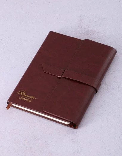 Personalised Full Name Brown Notebook - Product image
