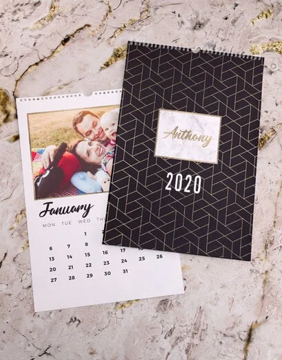 Personalised Geometric Wall Calendar - Product image