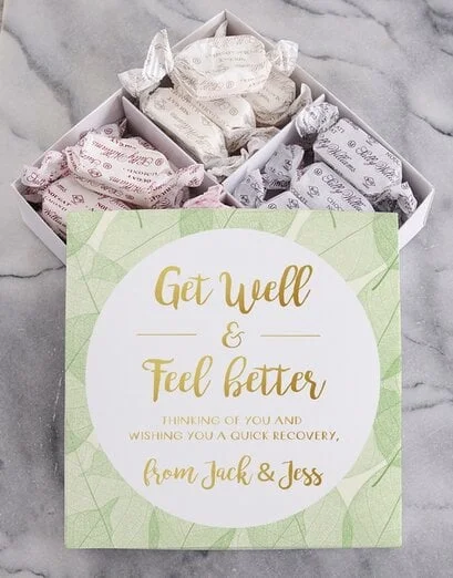 Personalised Get Well Sally Williams Nougat Box - Product image