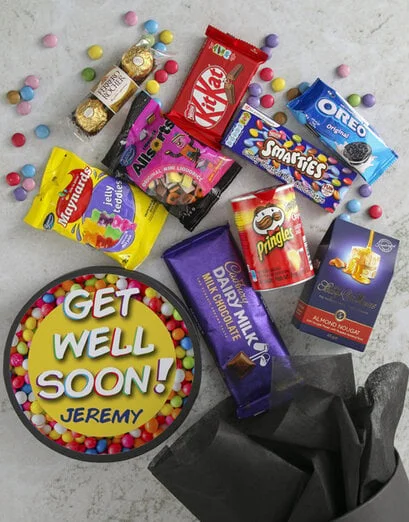 Personalised Get Well Sweet Hat Box - Product image