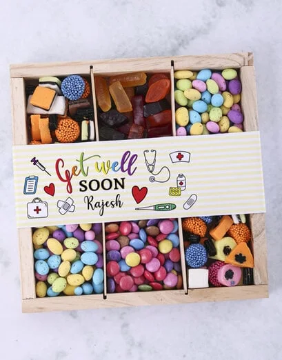 Personalised Get Well Sweet Tray - Product image