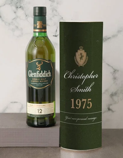 Personalised Glenfiddich Whisky Crest Tube - Product image