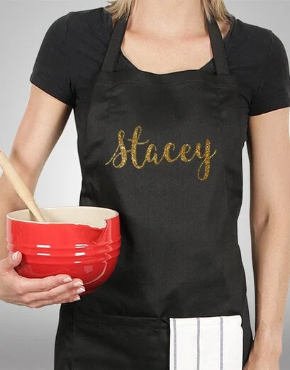 Personalised Glitter Name Apron - Product image