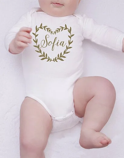 Personalised Glitter Wreath Onesie - Product image