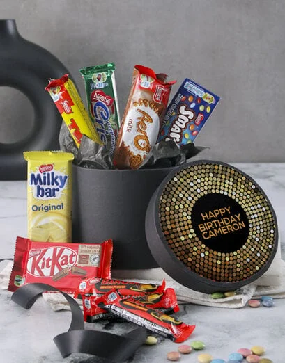 Personalised Golden Birthday Hat Box - Product image