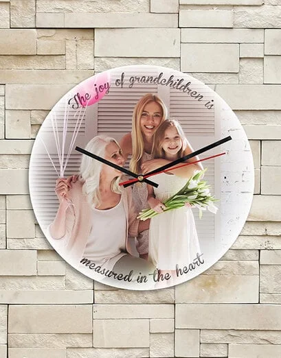 Personalised Grandchildren MDF Clock