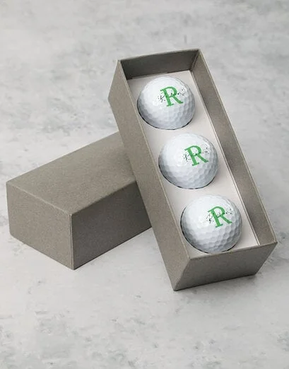 Personalised Green Initials Golf Balls - Product image