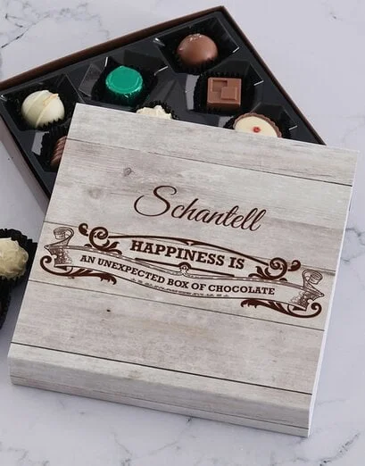 Personalised Happiness Chocolate Tray - Product image