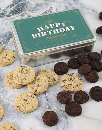 Personalised Happy Birthday Choc Chip Tin - Product image