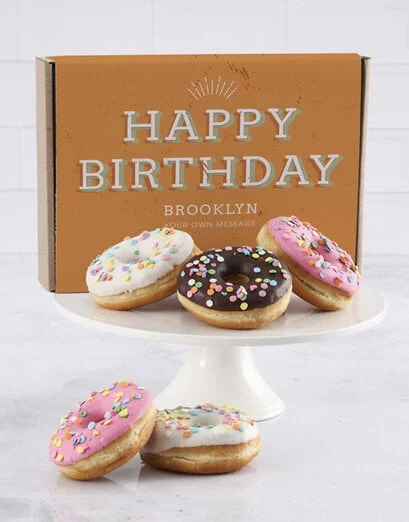 Personalised Happy Birthday Doughnut Box - Product image
