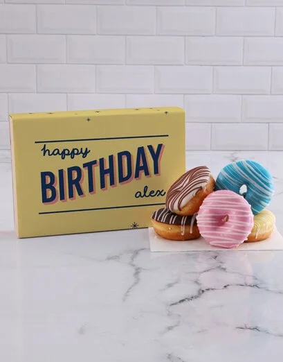 Personalised Happy Birthday Doughnuts - Product image