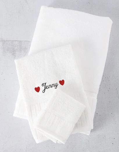 Personalised Heart It Towel Set - Product image