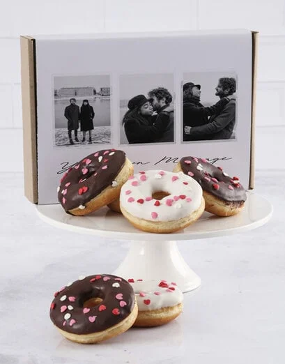 Personalised Heart Sprinkle Doughnut Box - Product image