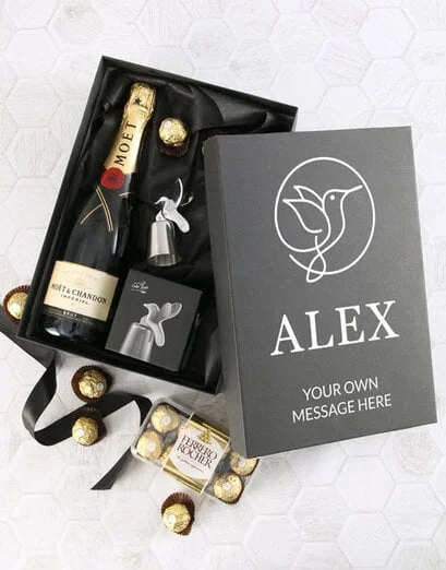Personalised Hummingbird Bubbly Gift Box - Product image