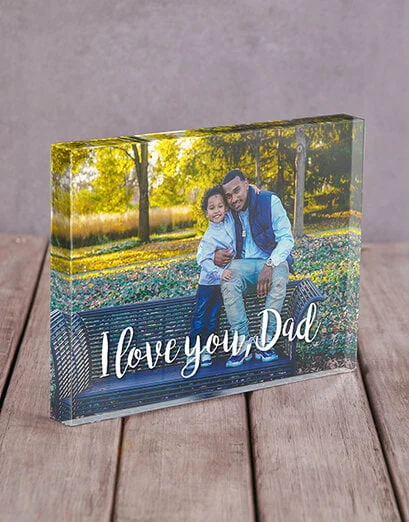 Personalised I Love You Dad Acrylic Block - Product image