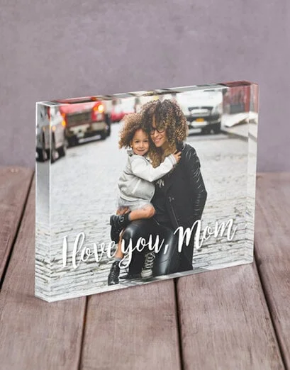 Personalised I Love You Mom Acrylic Block - Product image