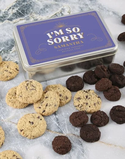 Personalised Im So Sorry Cookie Tin - Product image