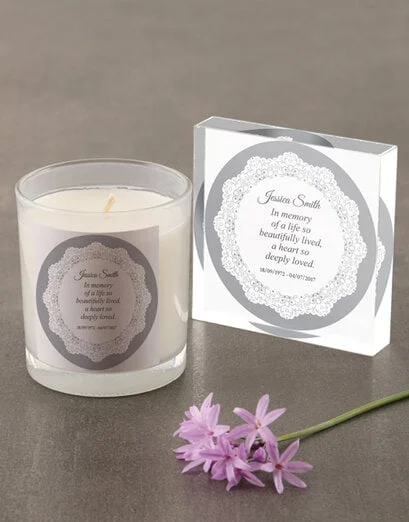 Personalised In Loving Memory Scroll Candle - Product image