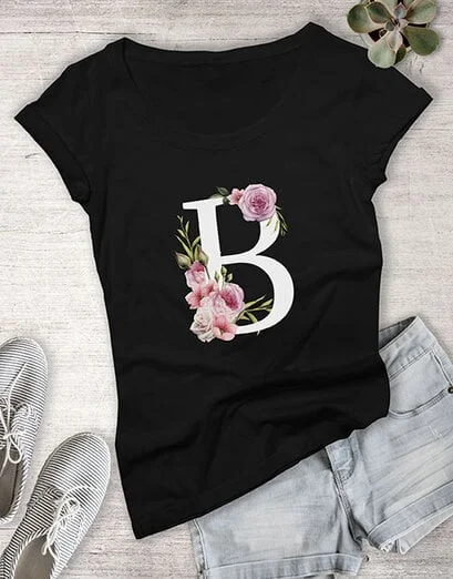 Personalised Initial Ladies T Shirt - Product image