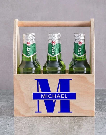 Personalised Initial Printed Beer Crate - Product image