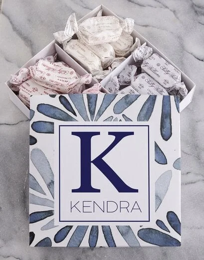 Personalised Initial Sally Williams Nougat Box - Product image