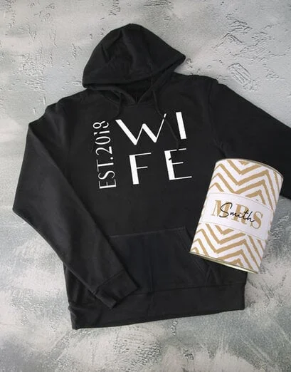 Personalised Inky Black Hoodie Tin Set - Product image