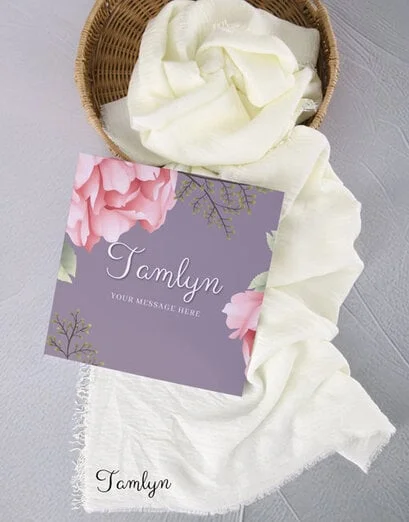 Personalised Ivory Radiance Scarf Set