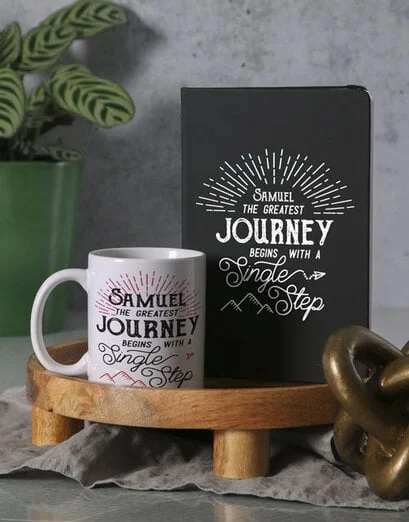 Personalised Journey Foiled Notebook Gift Box - Product image