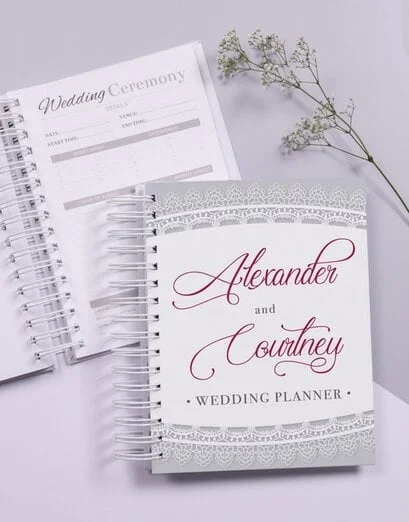 Personalised Lace Wedding Journal