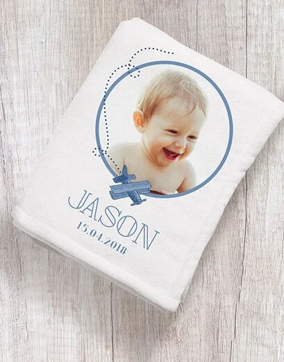 Personalised Leaf Photo Fleece Blanket - Product image
